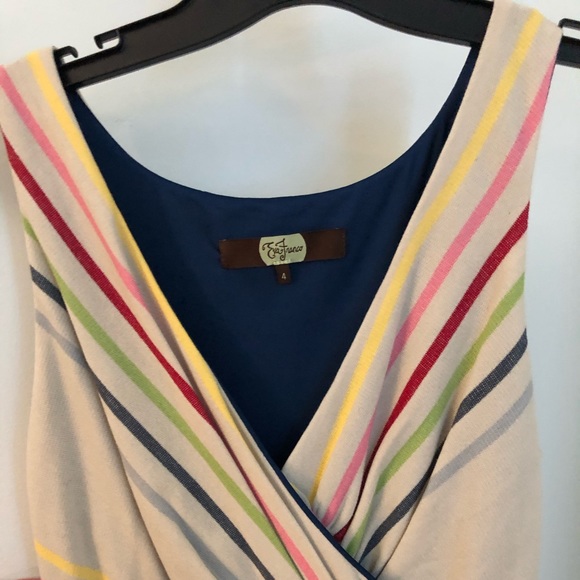 Vintage Eva Franco Crossing Striped Dress - Picture 5 of 10